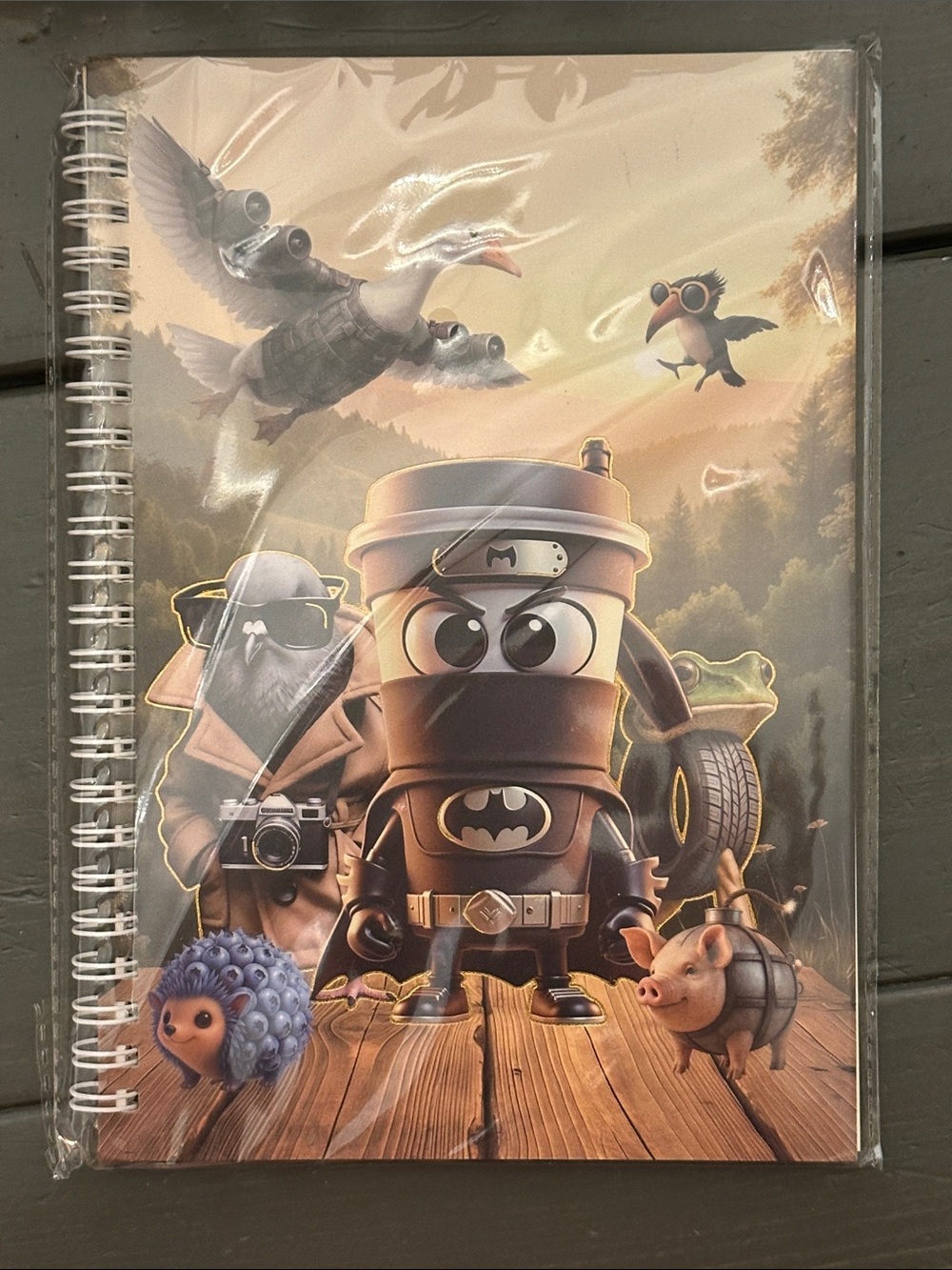 Cappuccino Assassino Batman Spiral Notebook Journal Meme Brainrot New